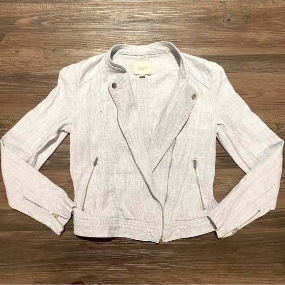 Loft Linen Moto Jacket - Picture 2 of 5